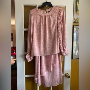 Elegant Pink Patterned Dress